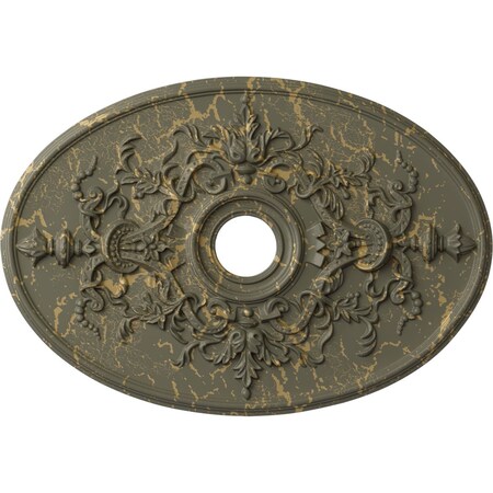 Ekena Millwork Alexa Medallion (Canopies up to 5 5/8"), 30 3/4"W x 21 1/4"H x 3 7/8"ID x 1 5/8"P, Witch Hazel CM21X30ALWHC